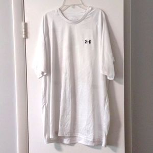 Under Armour HeatGear Short sleeve tee XXL Loose White/Gray.